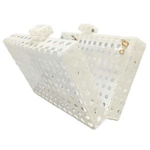 Rattan Clutch Purses Summer Straw Beach Bag Woven Rattan Acrylic :P